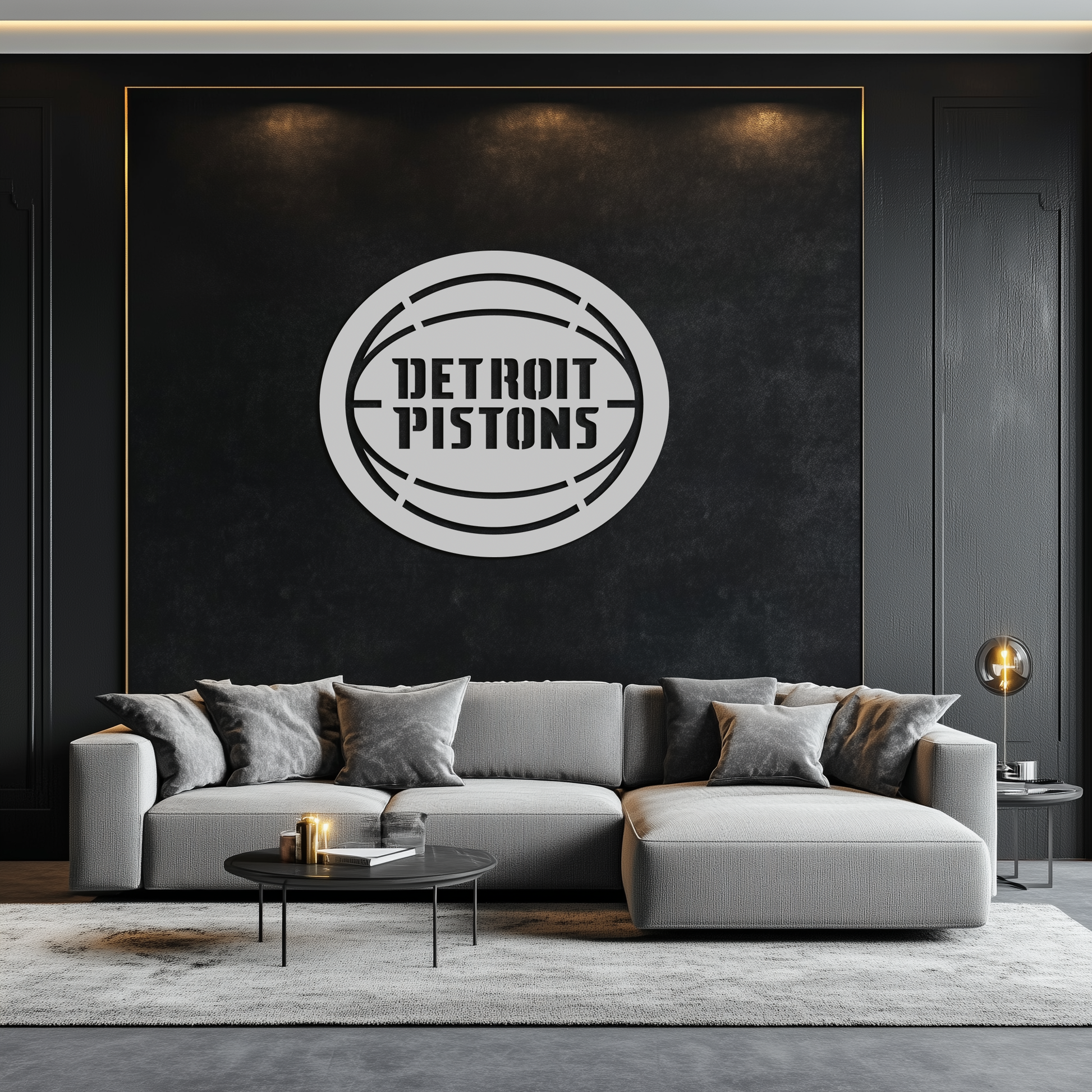 Detroit Pistons Metal Wall Art – Bold Basketball Logo Design for Sports Enthusiasts- KAF673 - Tampa Home & Garden Store
