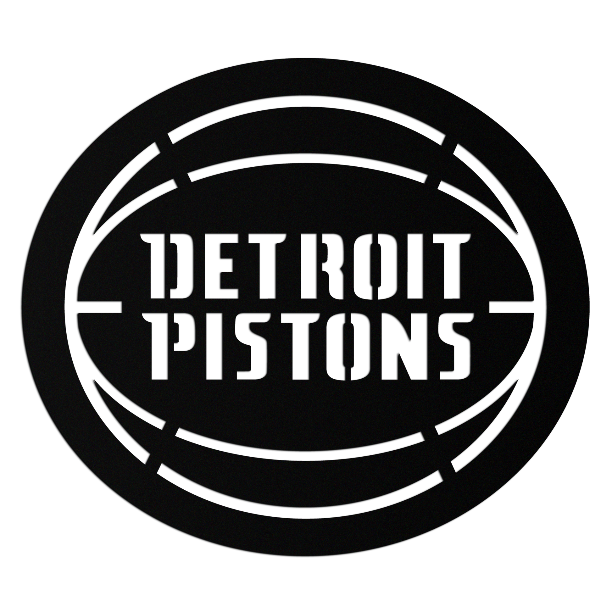 Detroit Pistons Metal Wall Art – Bold Basketball Logo Design for Sports Enthusiasts- KAF673 - Tampa Home & Garden Store