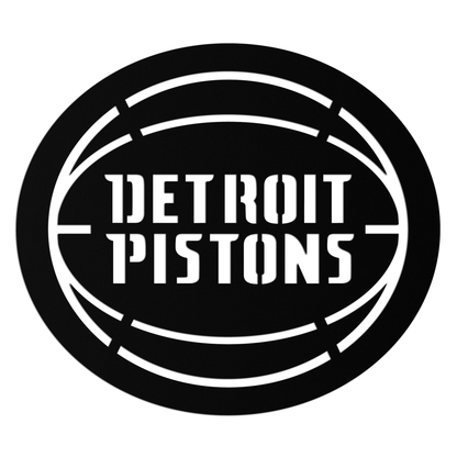 Detroit Pistons Metal Wall Art – Bold Basketball Logo Design for Sports Enthusiasts- KAF673 - Tampa Home & Garden Store