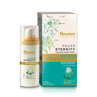 Himalaya Youth Eternity Face Serum bottle with its box, 2x Edelweiss plant stem cells on Tampa Home & Garden Store