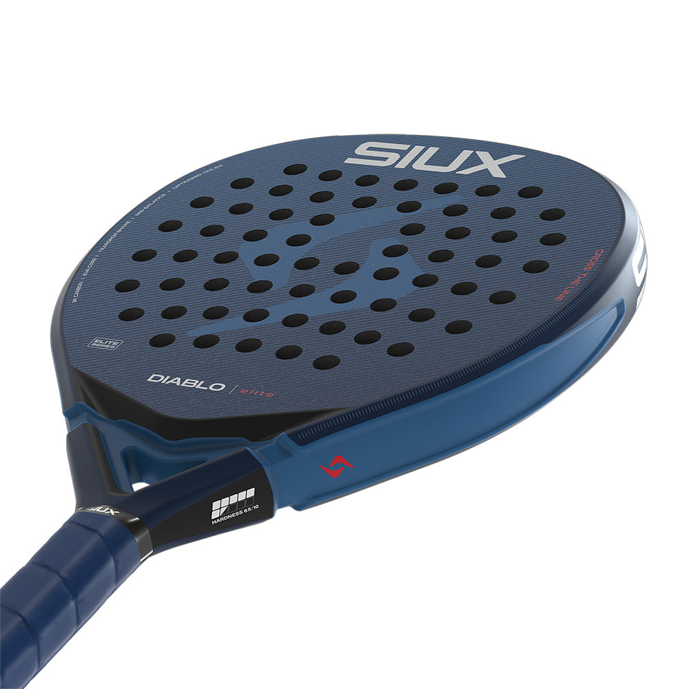 Padel racket Diablo Elite 2026 by Siux USA blue perforated face with ergonomic blue handle on Tampa Home & Garden Store