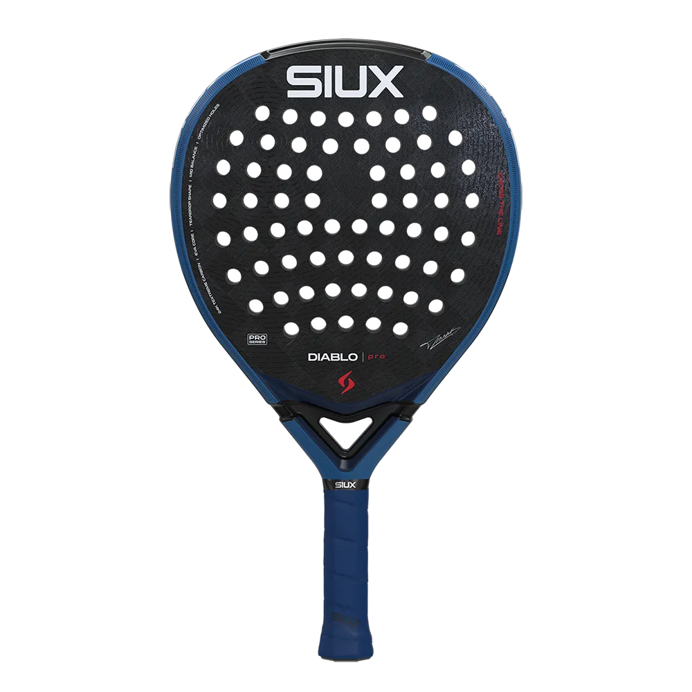 Padel racket Siux Diablo Pro 2026 Royal Blue with blue grip on Tampa Home & Garden Store