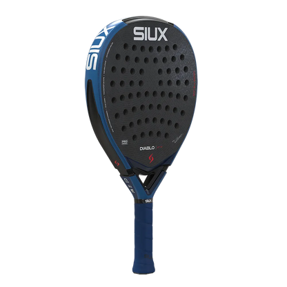 Diablo Pro 2026 Royal Blue padel racket by Siux USA with blue frame and perforated black surface on Tampa Home & Garden Store