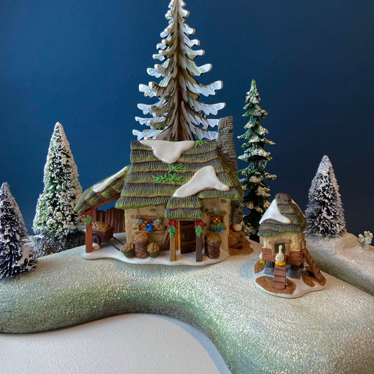 Dickens' Village Series. McShane Cottage and Matching Bird/Goose Coop. Illuminated Christmas Village House by Department 56. Holiday Decor. - Tampa Home & Garden Store