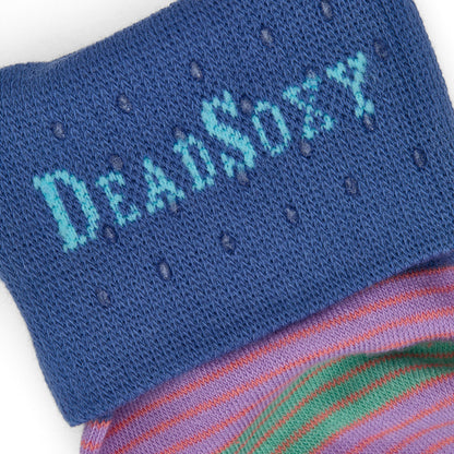 Spectrum Stripes Boardroom Dress Socks bundle by DeadSoxy; royal blue knit with teal stripe accents on Tampa Home & Garden Store