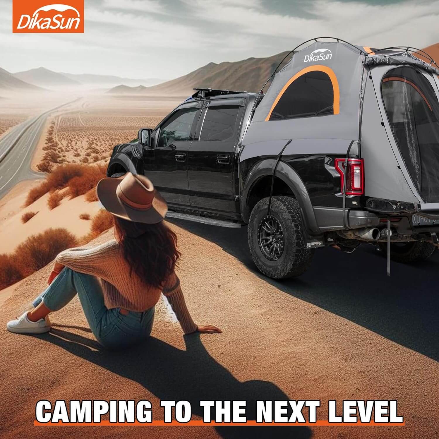 5.5-6.7ft Easy Setup Pickup Truck Bed Tent by Dikasun Outdoor, green color on Tampa Home & Garden Store