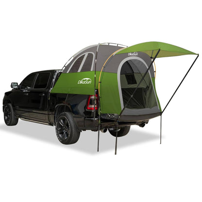 Truck bed tent, 5.5–6.7 ft, green/gray with awning by Dikasun Outdoor on Tampa Home & Garden Store