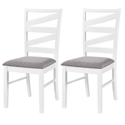 Rubber Wood Framed Dining Chairs with Backrests