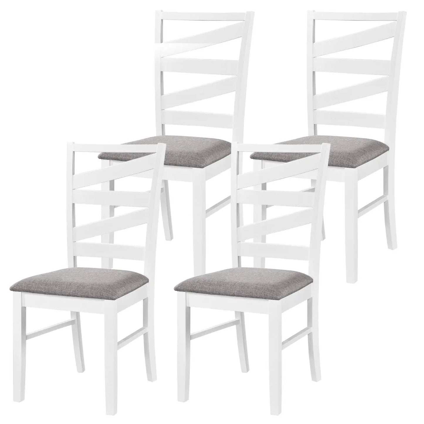 Dining Chair Set of 4 With Rubber Wood Frames
