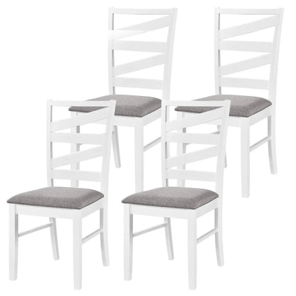 Dining Chair Set of 4 With Rubber Wood Frames