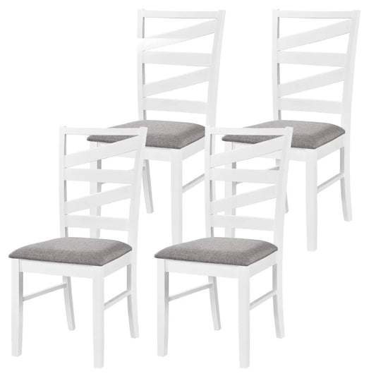 Dining Chair Set of 4 With Rubber Wood Frames