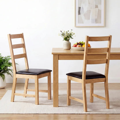 Dining Chairs Set 2 Farmhouse Hollowed Backrest