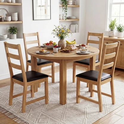 Dining Chairs Set 2 Farmhouse Hollowed Backrest