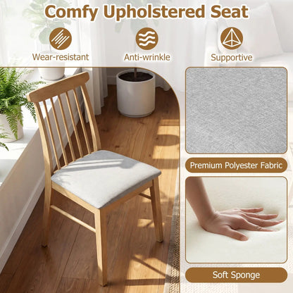 Dining Chairs Set of 2 Fabric Upholstered Kitchen