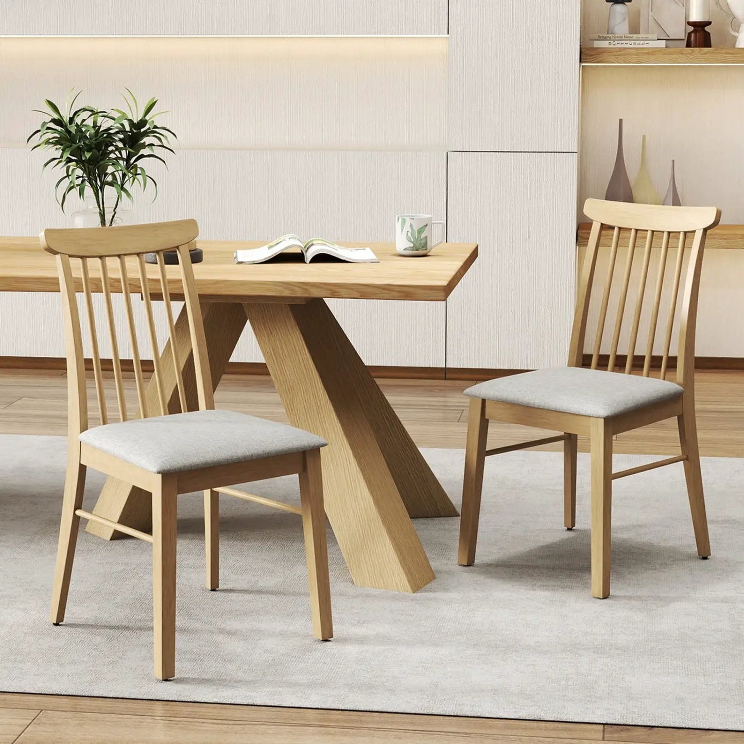 Dining Chairs Set of 4 Fabric Upholstered