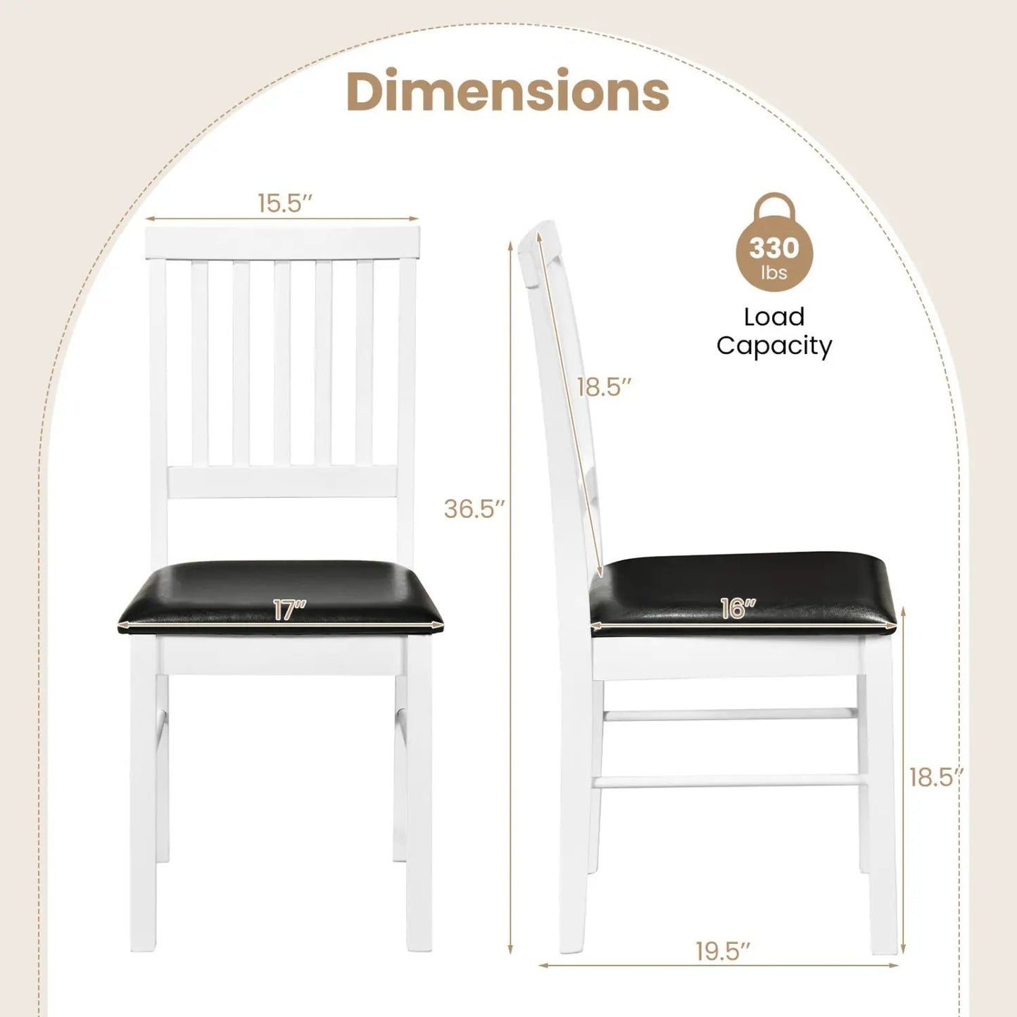 Dining Chairs Set of 2 Modern Mid Century