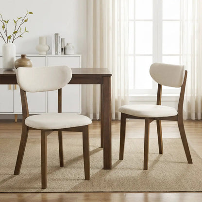 Dining Chairs Set of 4 with Rubber Wood Frame
