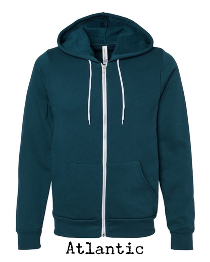 Dinna Fash Scottish Thistle Embroidered Zipper Sweatshirt Hoodie - Outlander Inspiration - Tampa Home & Garden Store