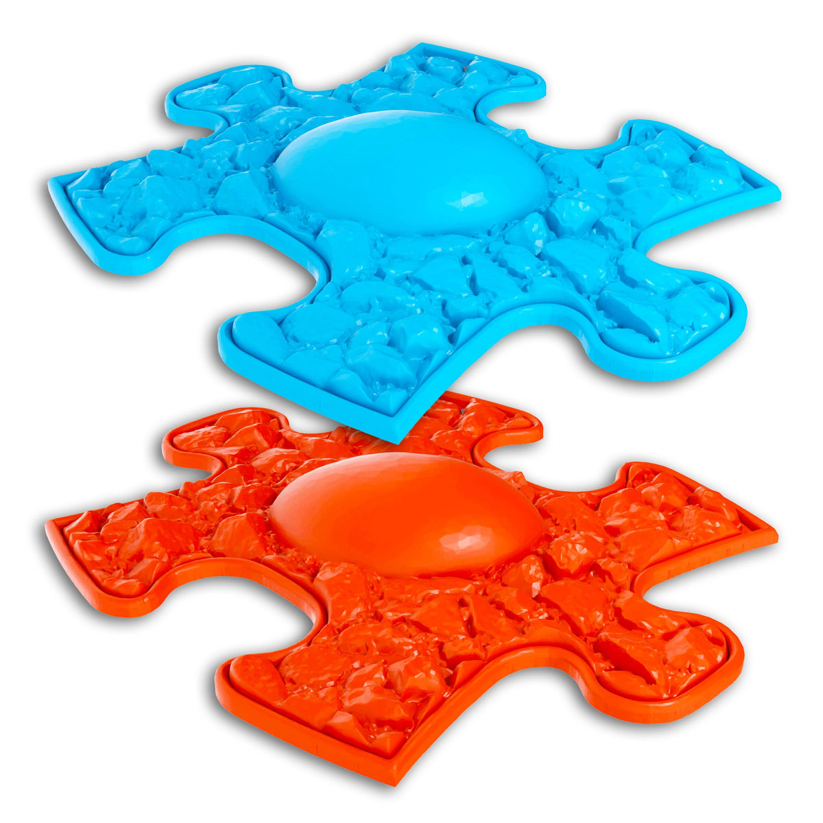 Tots Minis Puzzle Set modular play mats blue and orange, two mats by TINNITOTS on Tampa Home & Garden Store