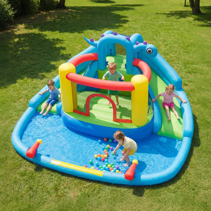 Dinosaur Themed Water Slide Park for Kids