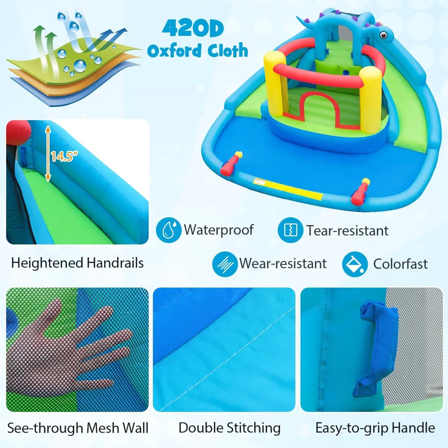 Dinosaur Themed Water Slide Park for Kids