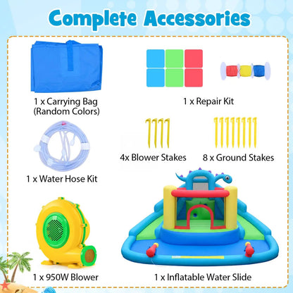 Dinosaur Themed Water Slide Park for Kids