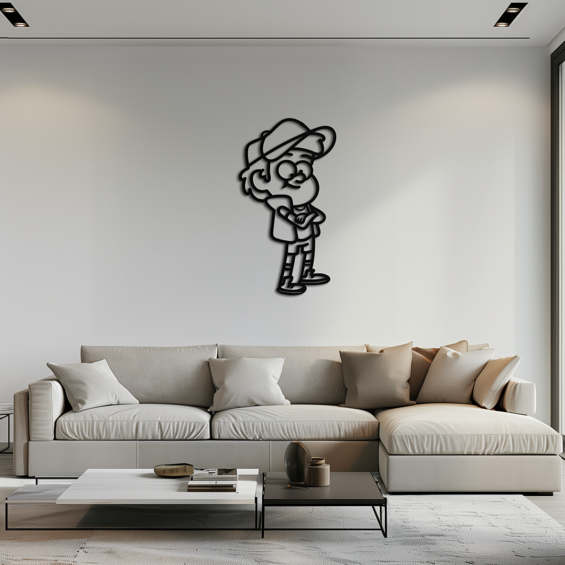 Dipper Pines Metal Wall Art – Gravity Falls-Inspired Silhouette for Fans and Collectors- KAF654 - Tampa Home & Garden Store