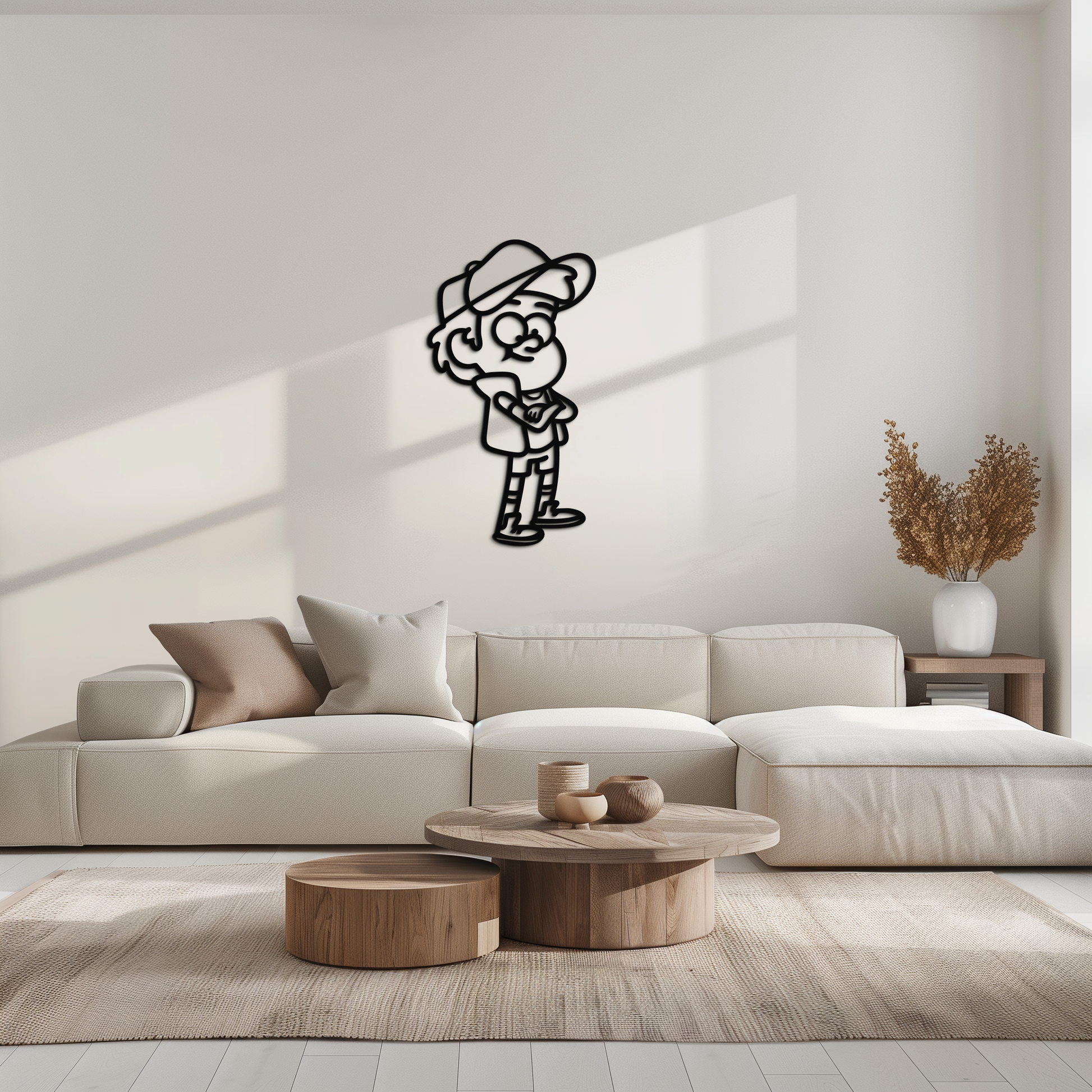 Dipper Pines Metal Wall Art – Gravity Falls-Inspired Silhouette for Fans and Collectors- KAF654 - Tampa Home & Garden Store