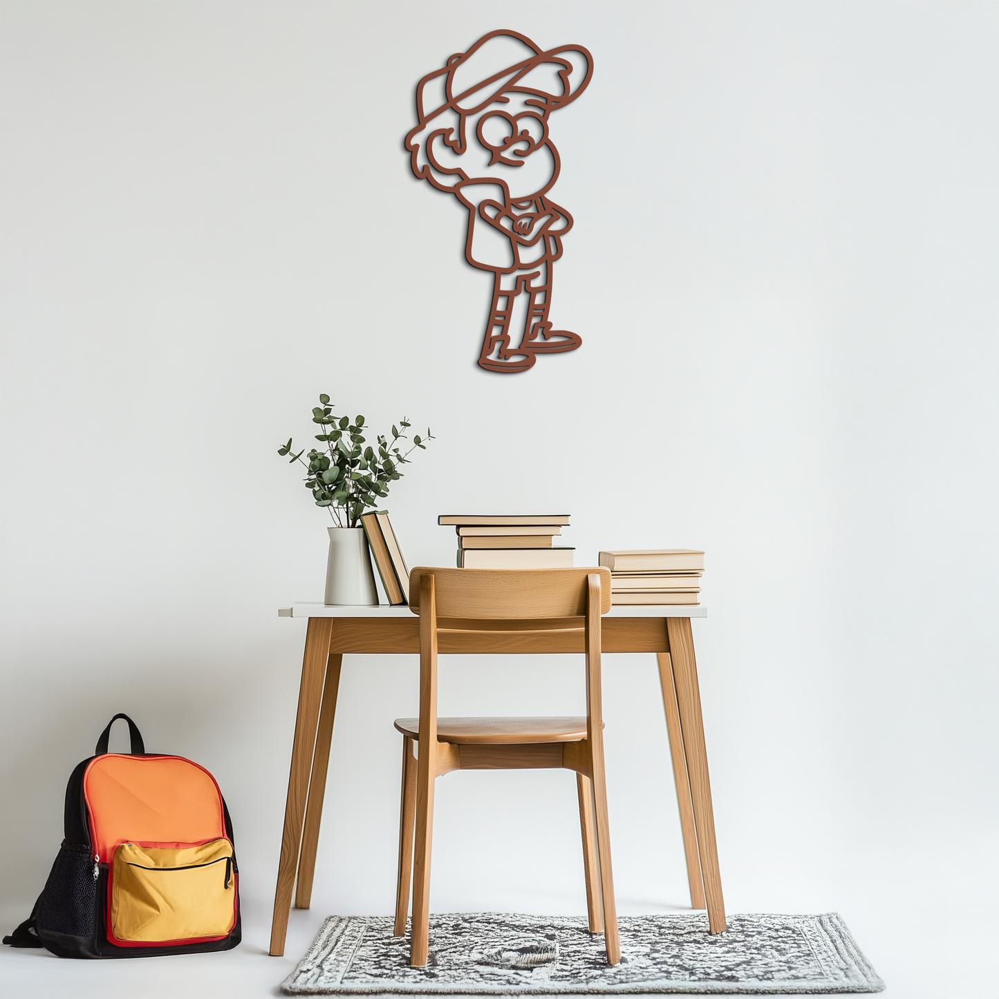 Dipper Pines Metal Wall Art – Gravity Falls-Inspired Silhouette for Fans and Collectors- KAF654 - Tampa Home & Garden Store