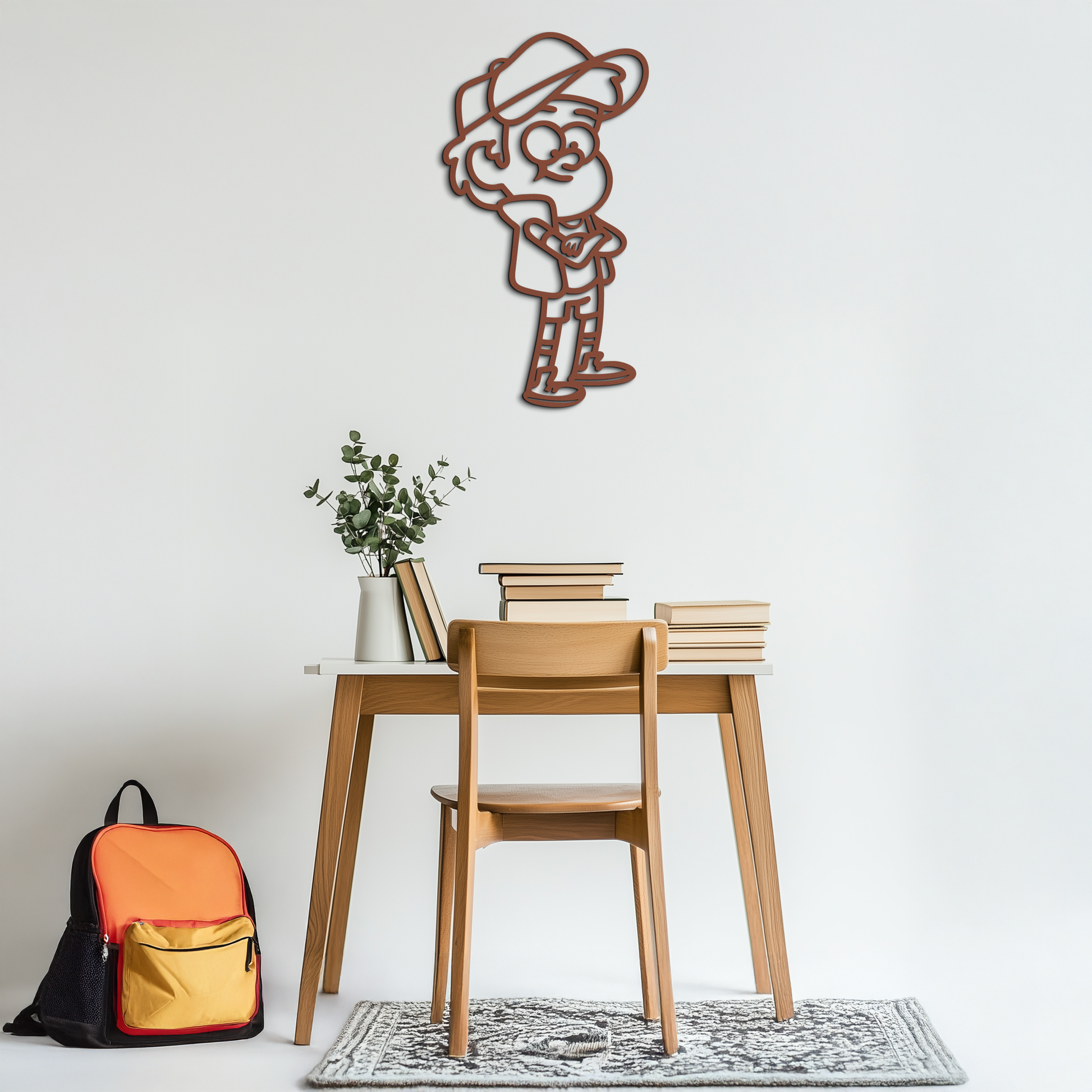 Dipper Pines Metal Wall Art – Gravity Falls-Inspired Silhouette for Fans and Collectors- KAF654 - Tampa Home & Garden Store