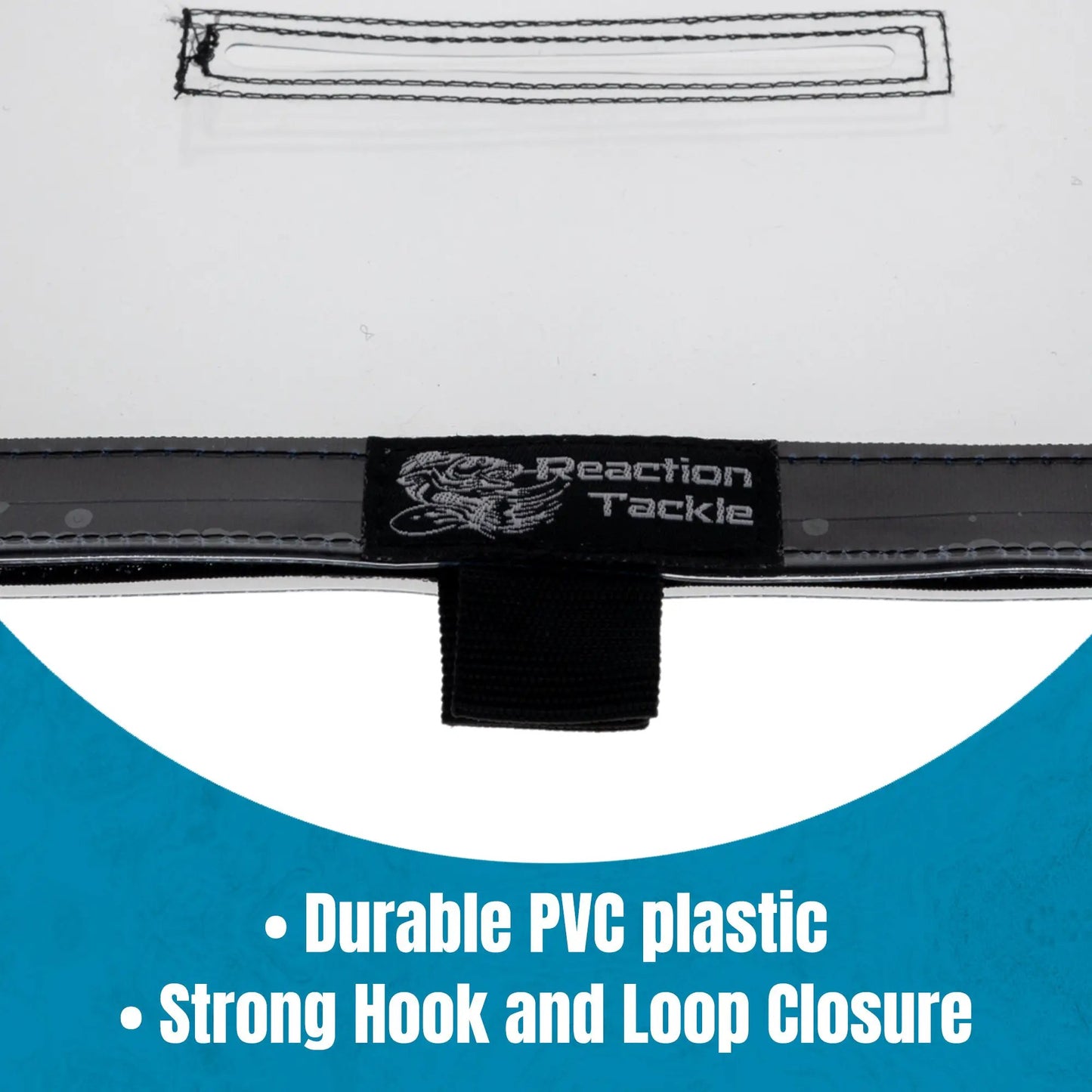Reaction Tackle lure wrap on black fabric strap with logo patch on Tampa Home & Garden Store