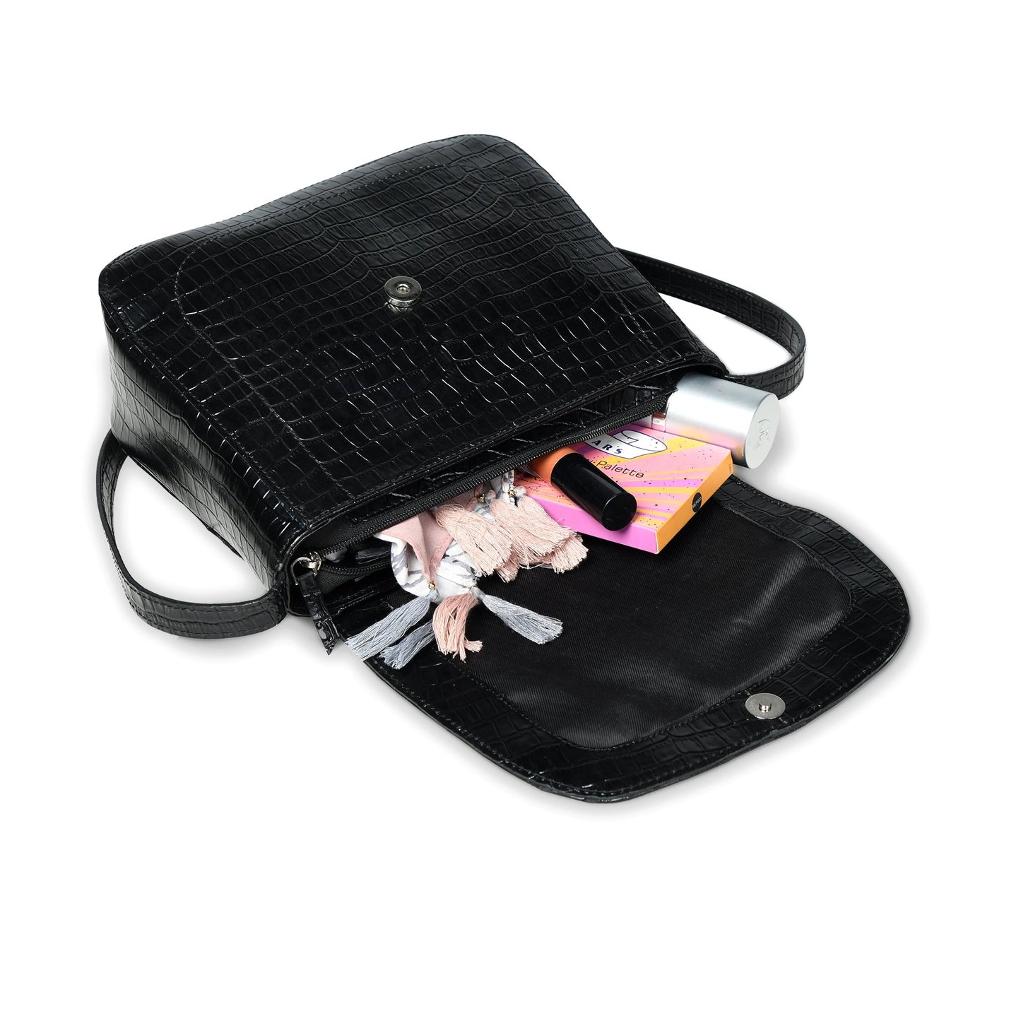 Diva Black Croco Sling Bag - Tampa Home & Garden Store