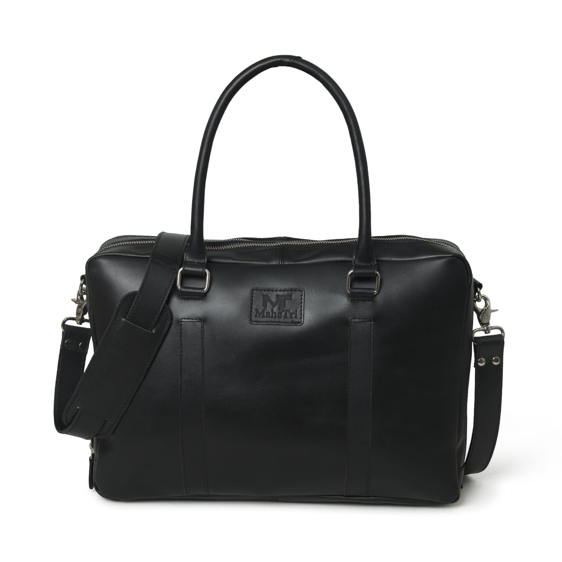 Dixon Black Buffalo Leather Laptop Briefcase - Tampa Home & Garden Store