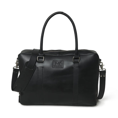 Dixon Black Buffalo Leather Laptop Briefcase - Tampa Home & Garden Store