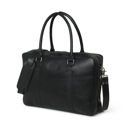 Dixon Black Buffalo Leather Laptop Briefcase - Tampa Home & Garden Store