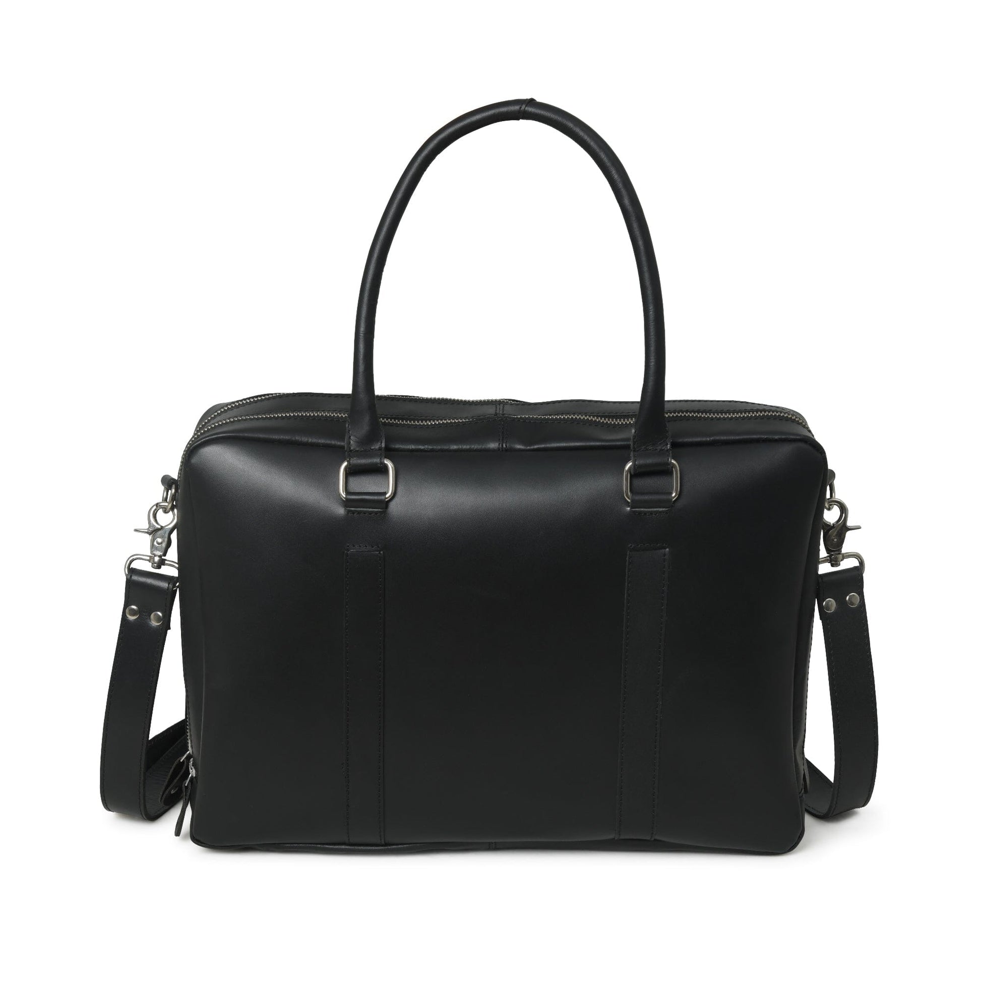 Dixon Black Buffalo Leather Laptop Briefcase - Tampa Home & Garden Store