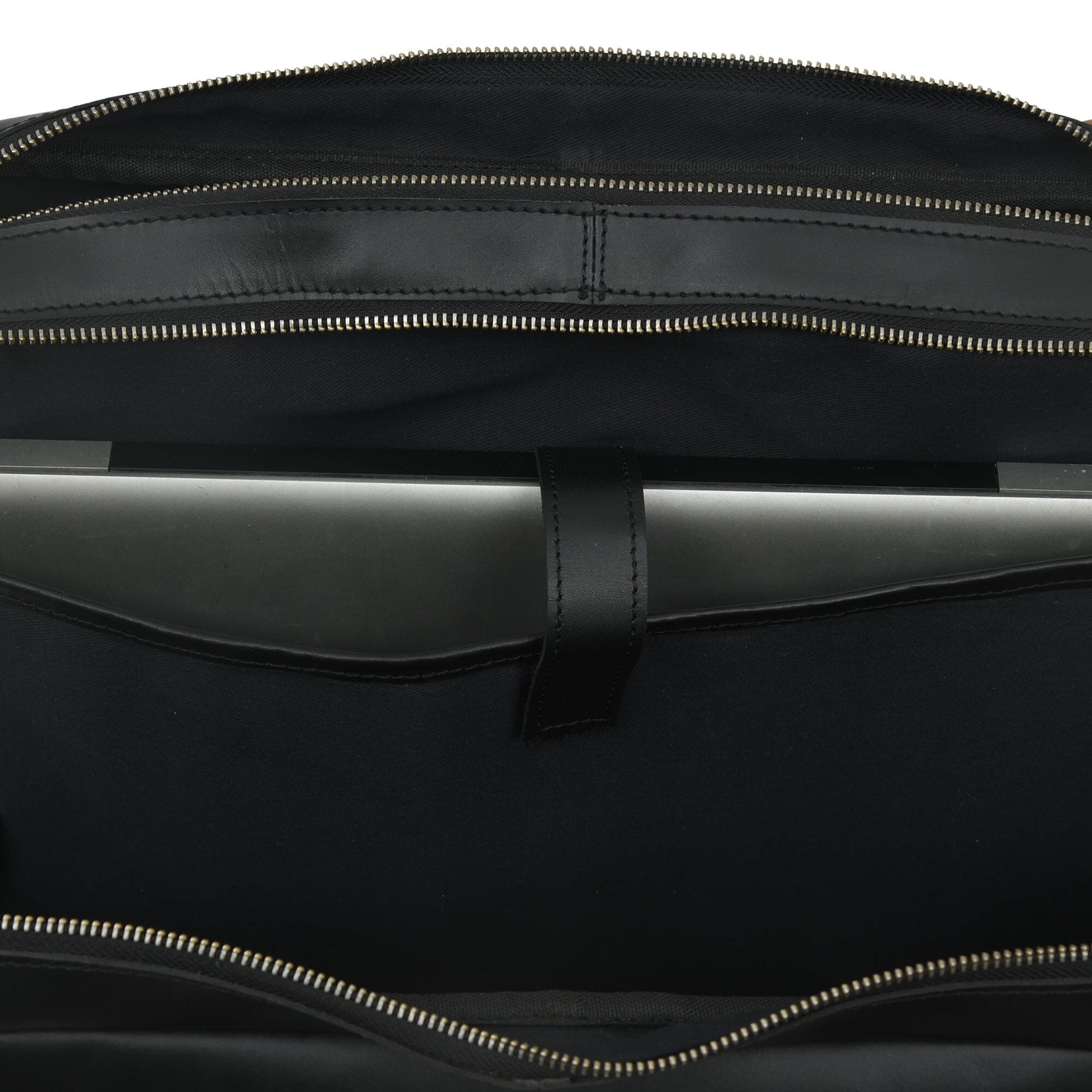 Dixon Black Buffalo Leather Laptop Briefcase - Tampa Home & Garden Store