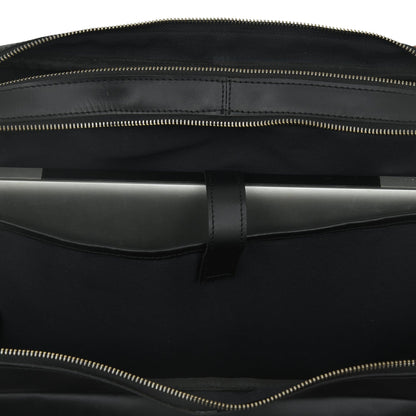 Dixon Black Buffalo Leather Laptop Briefcase - Tampa Home & Garden Store