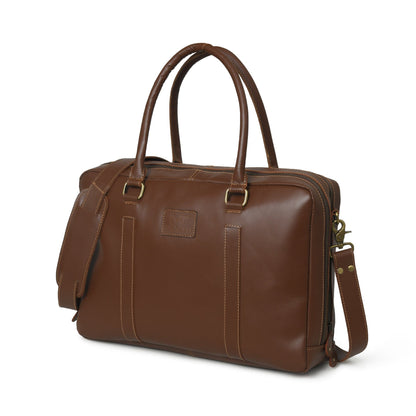 Dixon Brown Buffalo Leather Laptop Office Briefcase - Tampa Home & Garden Store
