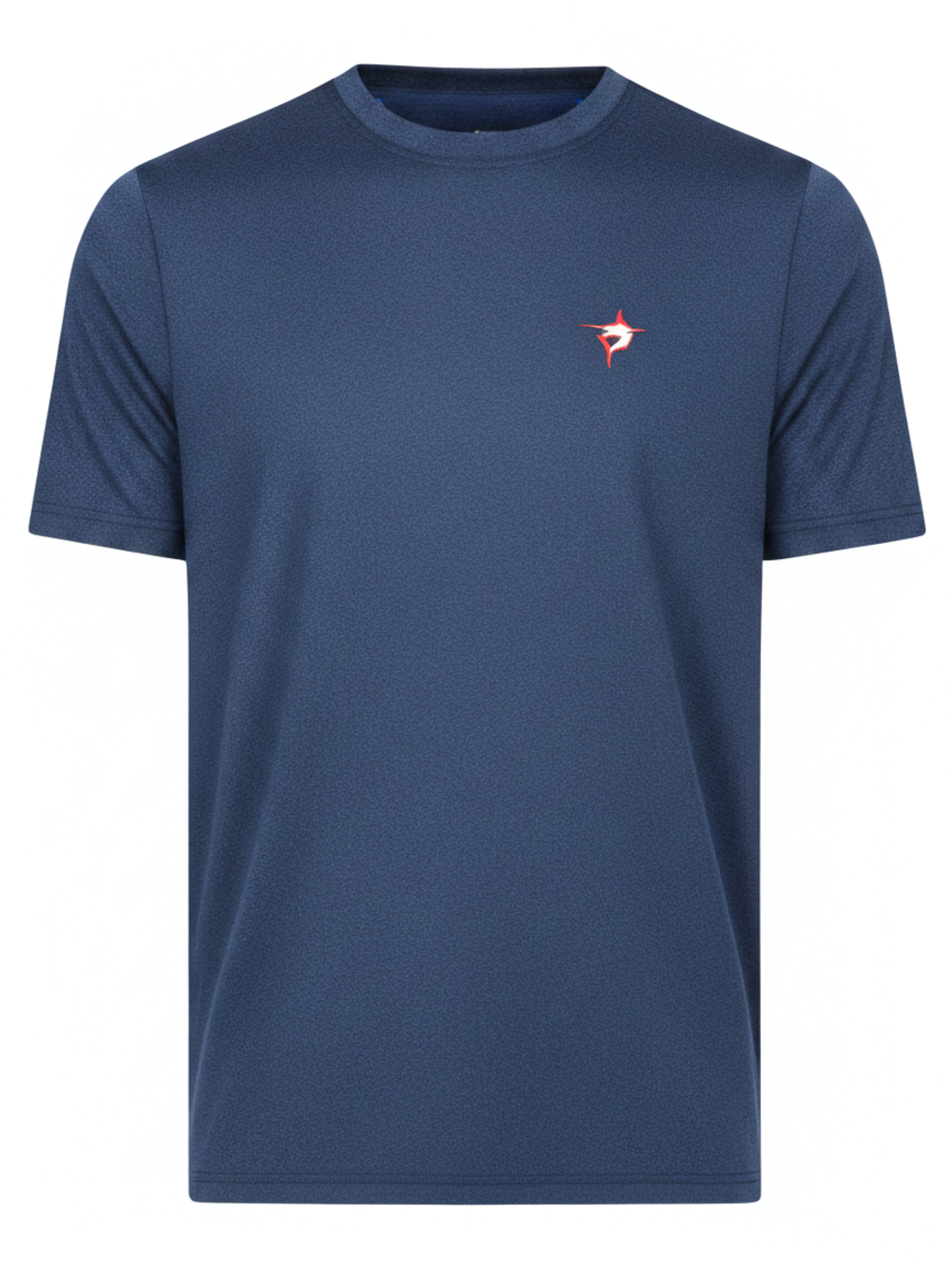Dockside Performance Tee navy heather with White Water Life logo on chest on Tampa Home & Garden Store