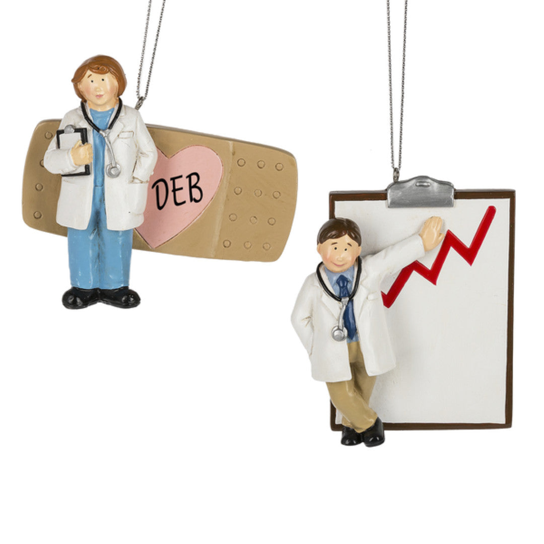 Doctor with Chart Ornament - Tampa Home & Garden Store