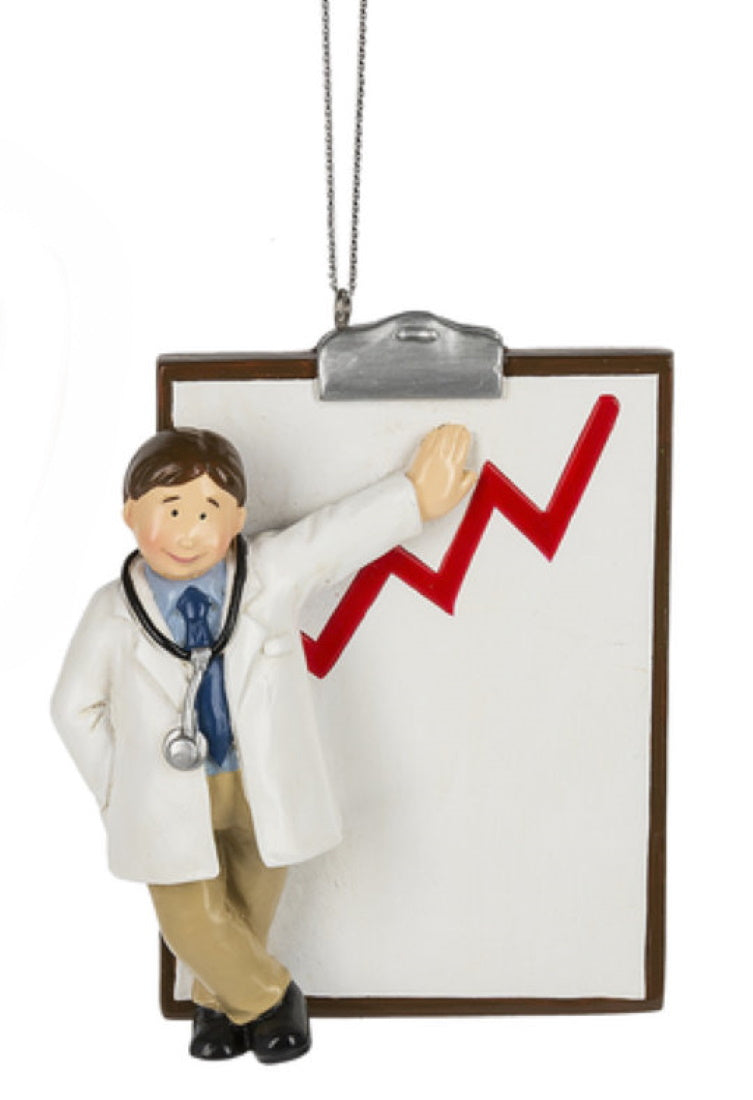 Doctor with Chart Ornament - Tampa Home & Garden Store