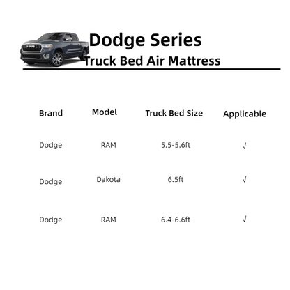 Dikasun Outdoor Dodge Series RAM truck bed air mattress for 5.5–5.6 ft and 6.4–6.6 ft beds on Tampa Home & Garden Store