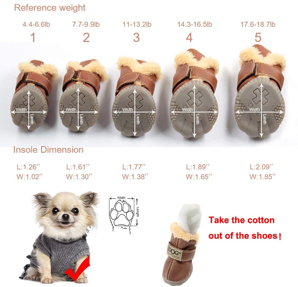 Dog Australia Waterproof Fleece-Lined Warm Dog Snow Boots - Tampa Home & Garden Store
