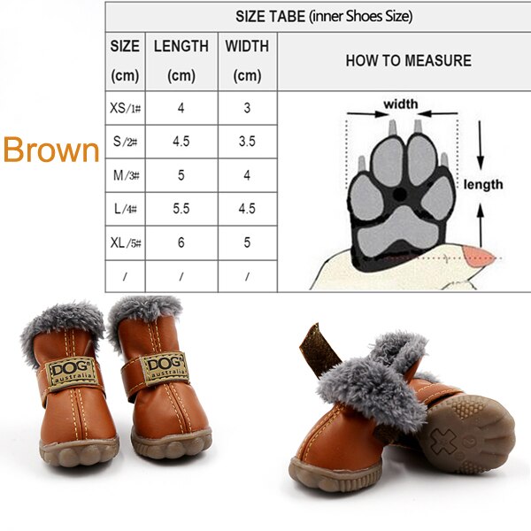 Dog Australia Waterproof Fleece-Lined Warm Dog Snow Boots - Tampa Home & Garden Store