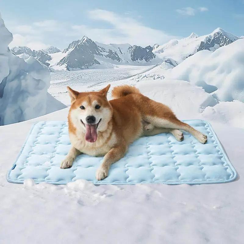 Dog Cooling Mat – Washable Summer Crate Pad for Large Dogs (Up to 50 lbs), Non-Slip, Portable, QMAX>0.5 Cooling Tech - Tampa Home & Garden Store