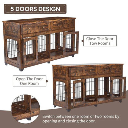 Dog Crate Furniture with Openable Partition - Tampa Home & Garden Store