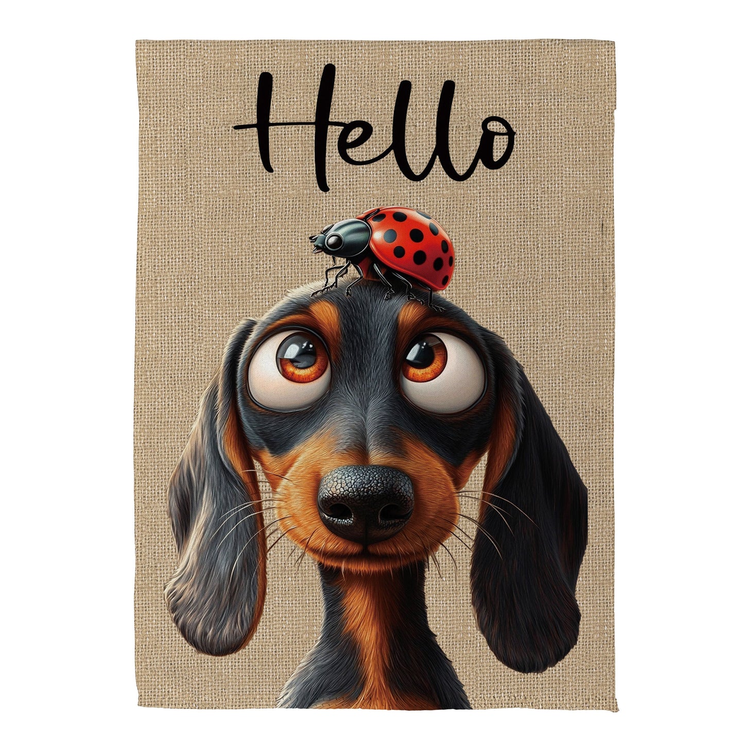 Dog & Ladybug Suede Garden Flag - Tampa Home & Garden Store