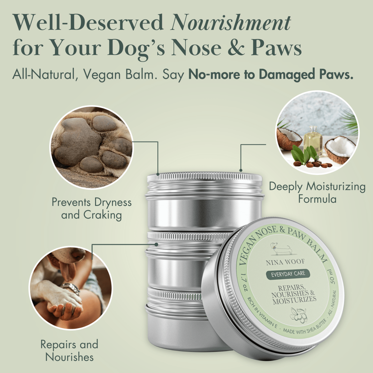 Dog Vegan Nose and Paw Balm - Tampa Home & Garden Store
