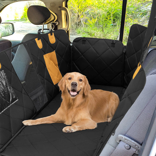 Dog Car Seat Cover Protector for Back Seat with Mesh Windows-Black - Tampa Home & Garden Store